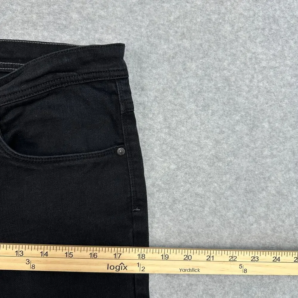 Empyre Skeletor Jeans Black Low Rise Mens 32 Slim Flare Minimal Skate Streetwear